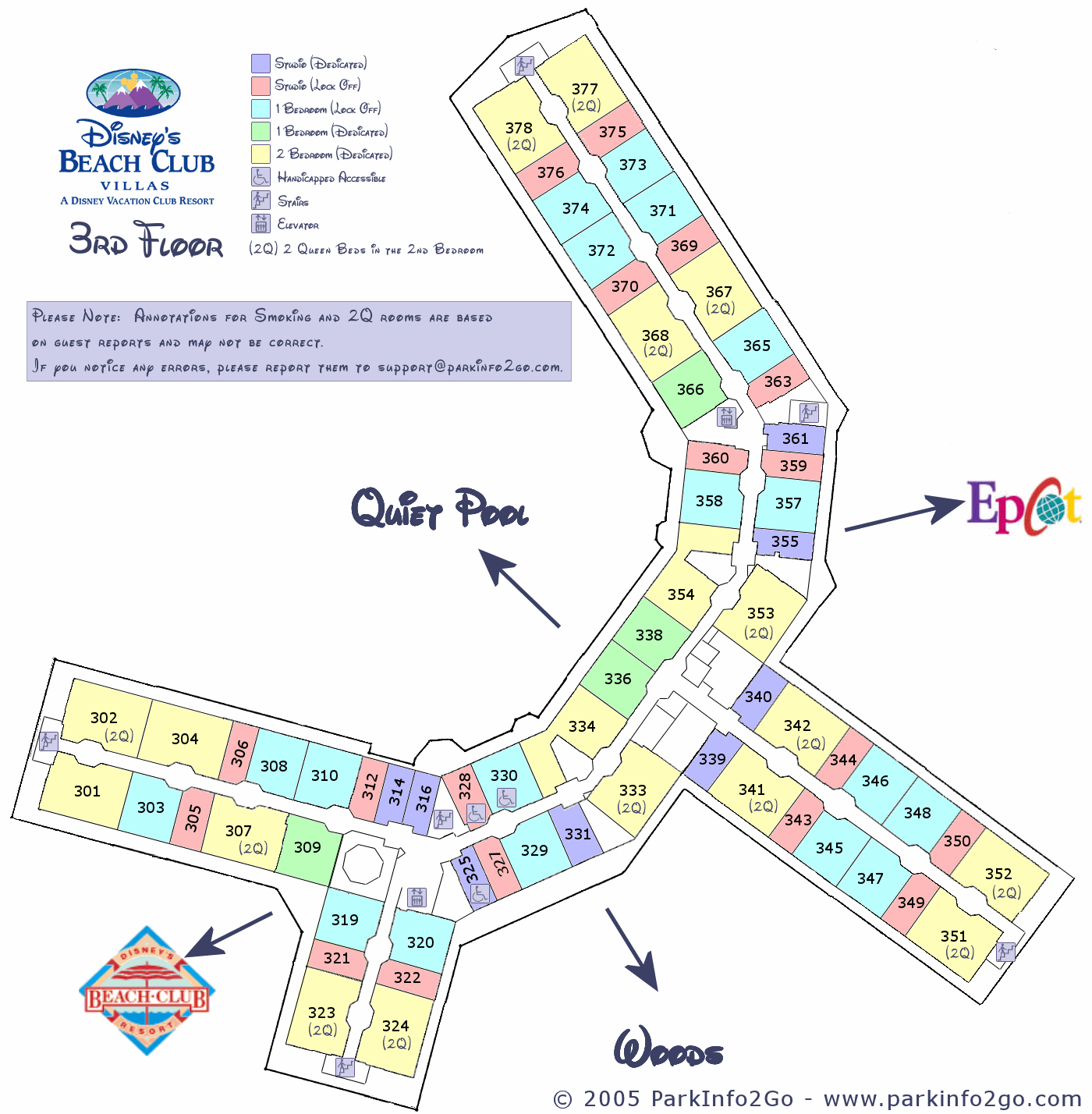 Room locations with #s at Beach Club villas | The DIS Disney Discussion